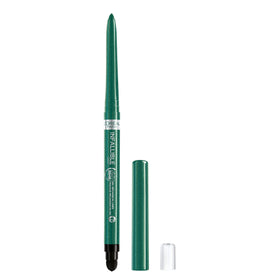 L'Oreal Paris emerald green pencil front packaging shows bold color and brand
