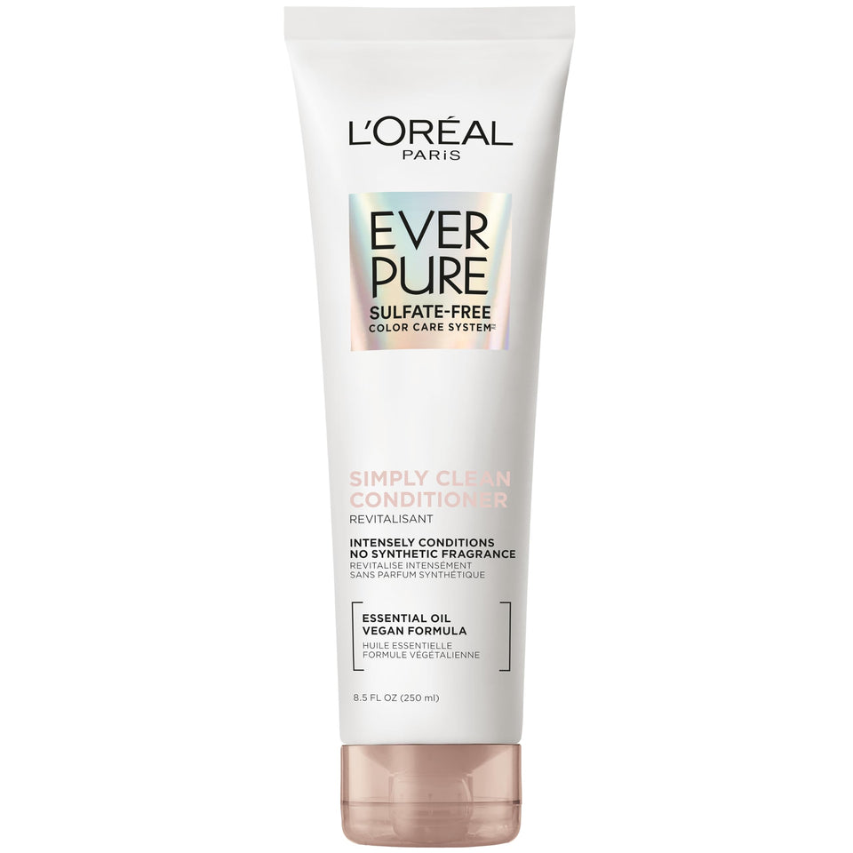 L'Oreal Paris EverPure front packaging showing label and size, highlights color-safe benefit