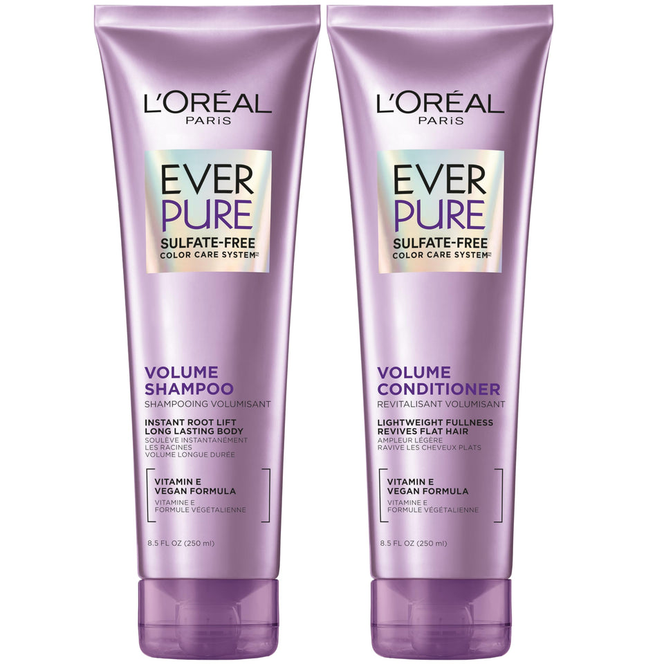 L'Oreal Paris EverPure front packaging showing set benefits and color protection