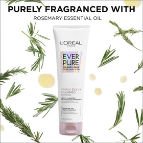 L'Oreal Paris EverPure before and after hair photo, displays improved manageability benefit