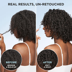 Hand holding L'Oreal Paris EverPure Restore to show 6.8 fl oz scale benefit