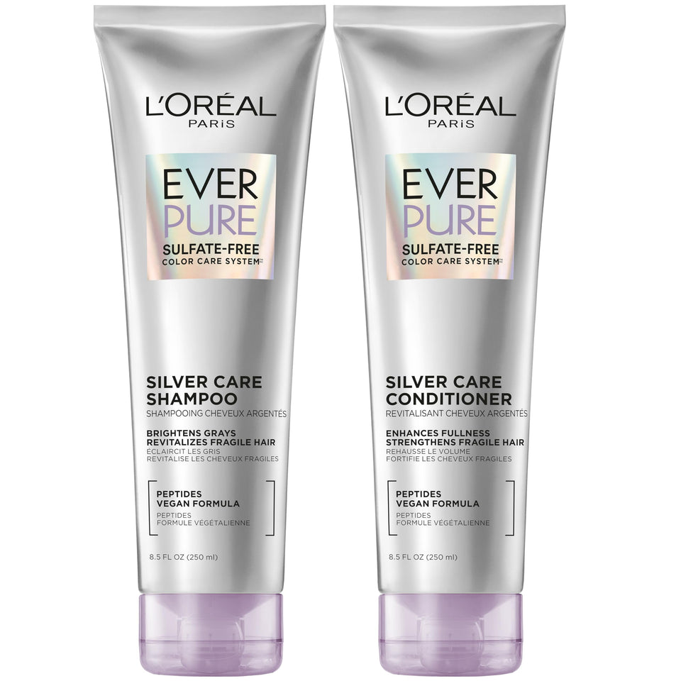 L'Oreal Paris EverPure front packaging showing both shampoo and conditioner benefits