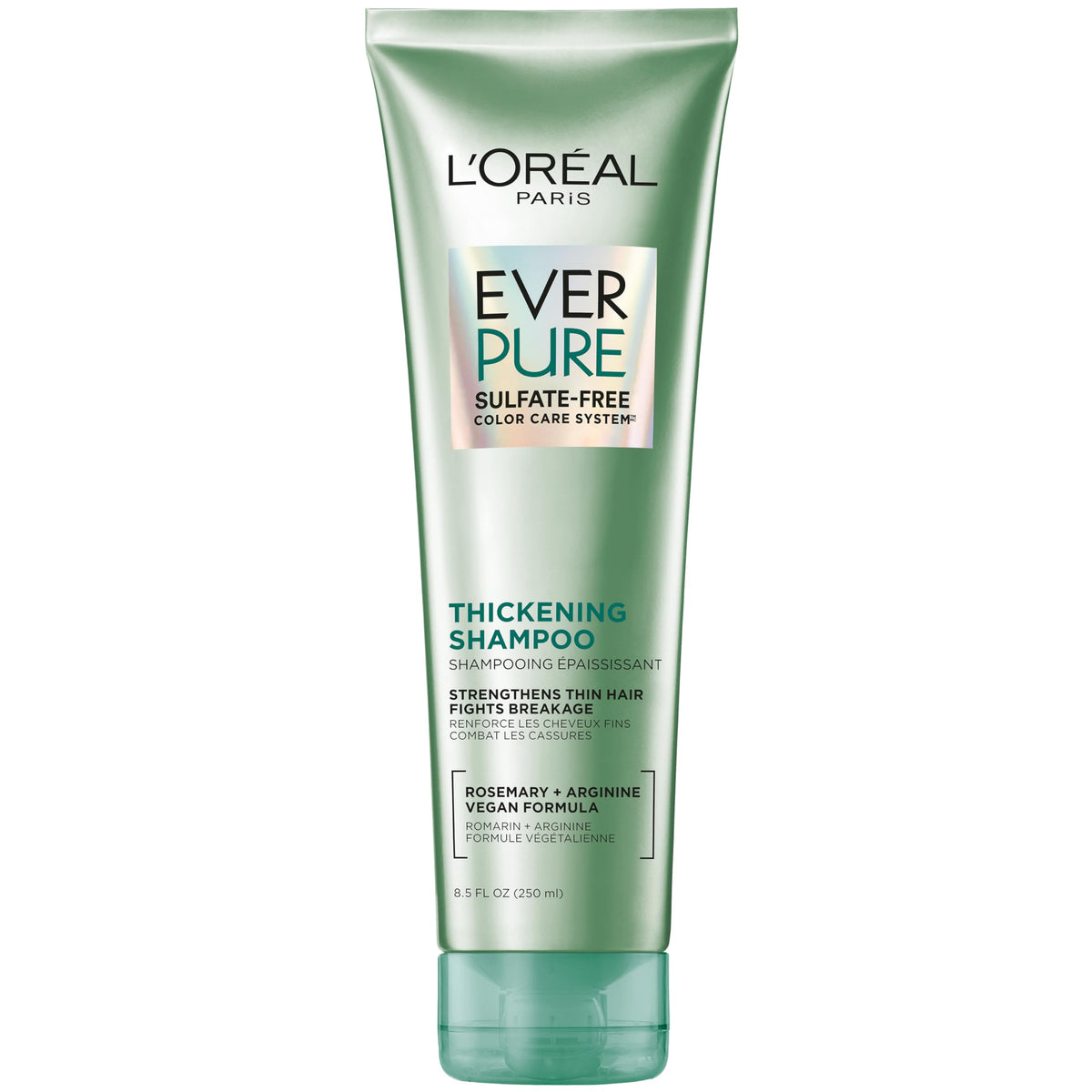 L'Oreal Paris front packaging showing product and thicker hair benefit