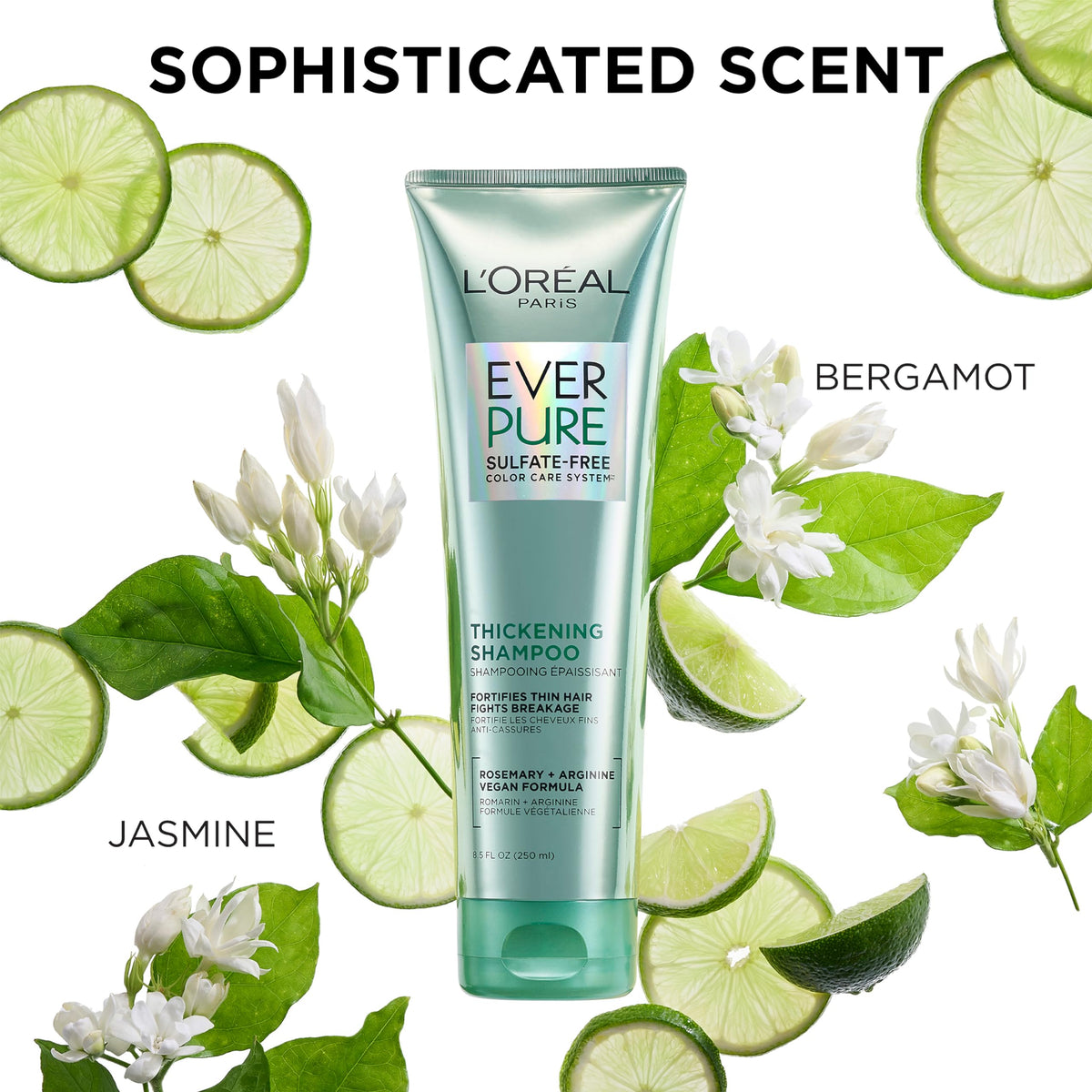 L'Oreal Paris sulfate-free badge detail communicating color-care benefit