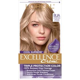 L'Oreal Paris front packaging showing product benefits and shade