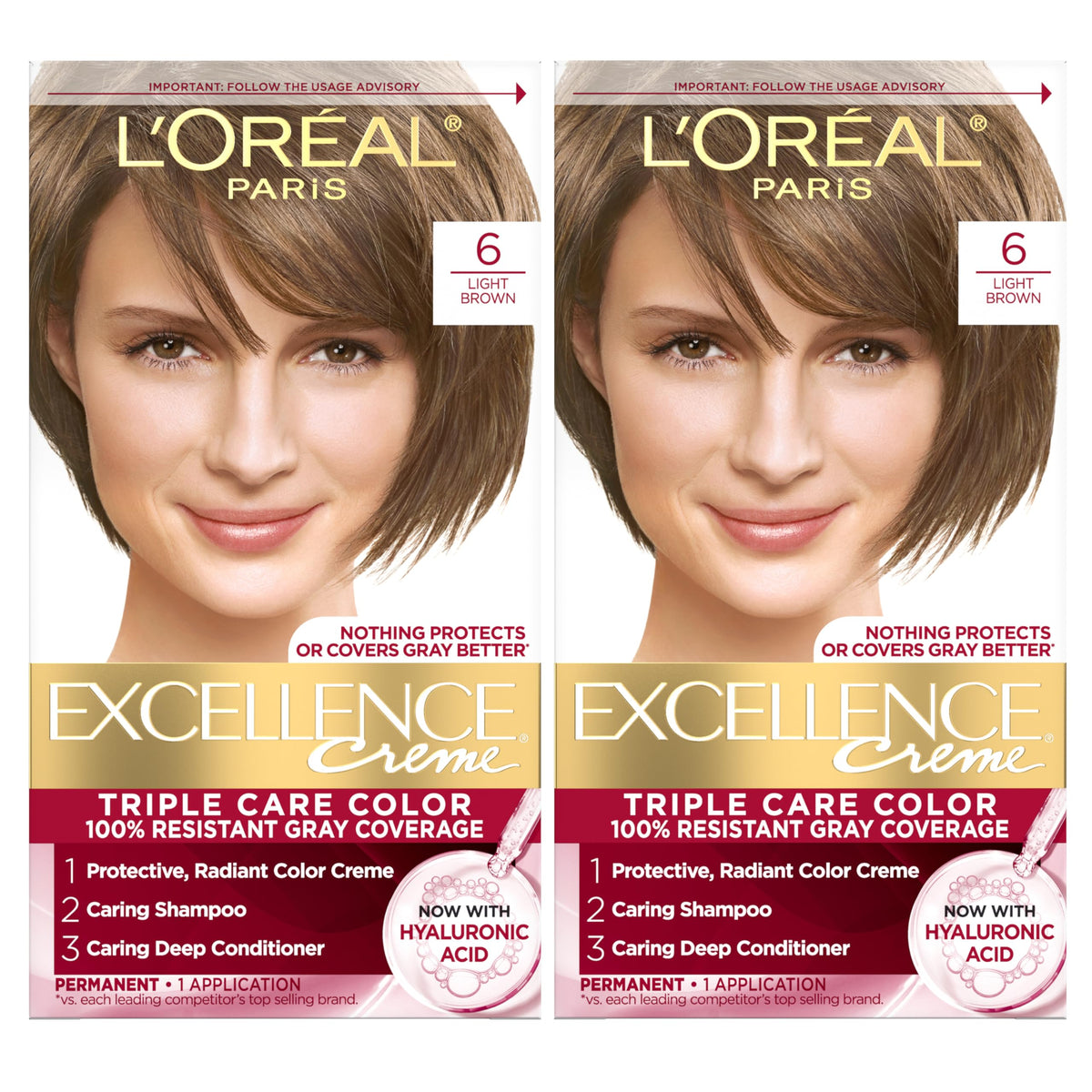 L'Oreal Paris box front showing product and shade, clear shelf appeal