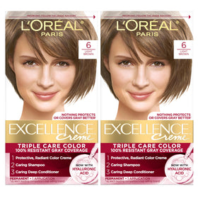 L'Oreal Paris box front showing product and shade, clear shelf appeal