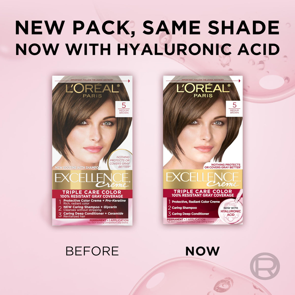 L'Oreal Paris styled medium brown hair in lifestyle setting showing natural shine