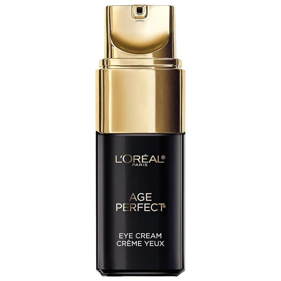 L'Oreal Paris eye cream front jar showing sleek packaging and daily use benefit