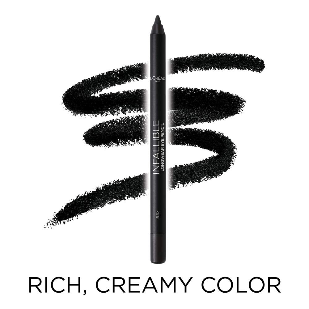 Lifestyle flatlay of L'Oreal Paris eyeliner paired with mascara for finished eye look