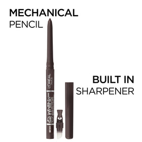 L'Oreal Paris pencil tip close-up highlighting creamy glide and precise application benefit