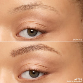 L'Oreal Paris faux brow next to ruler showing fine tip scale