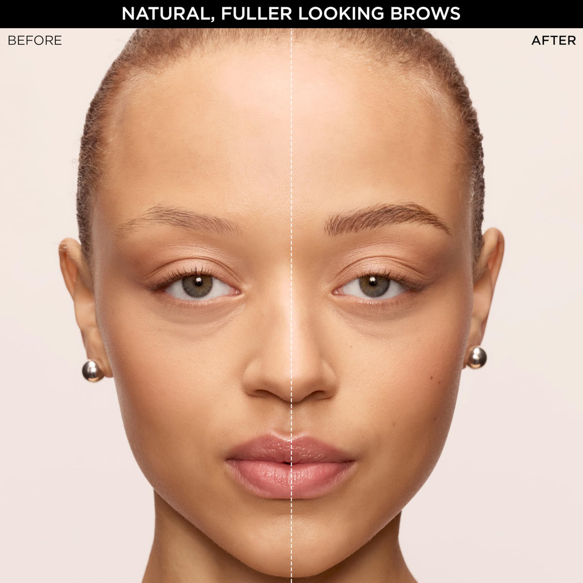 L'Oreal Paris faux brow stroke demo on skin illustrating hair-like effect