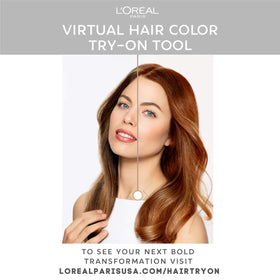L'Oreal Paris Feria kit contents displayed showing tools and easy application benefit