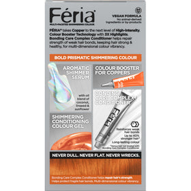 L'Oreal Paris Feria C74 kit contents and scale showing included developer and gloves