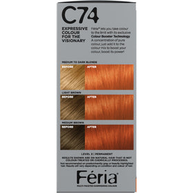L'Oreal Paris Feria C74 texture close-up showing reflective pigments and shimmer
