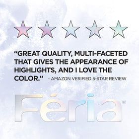 L'Oreal Paris Feria lifestyle model with extreme platinum hair showing reflective shine