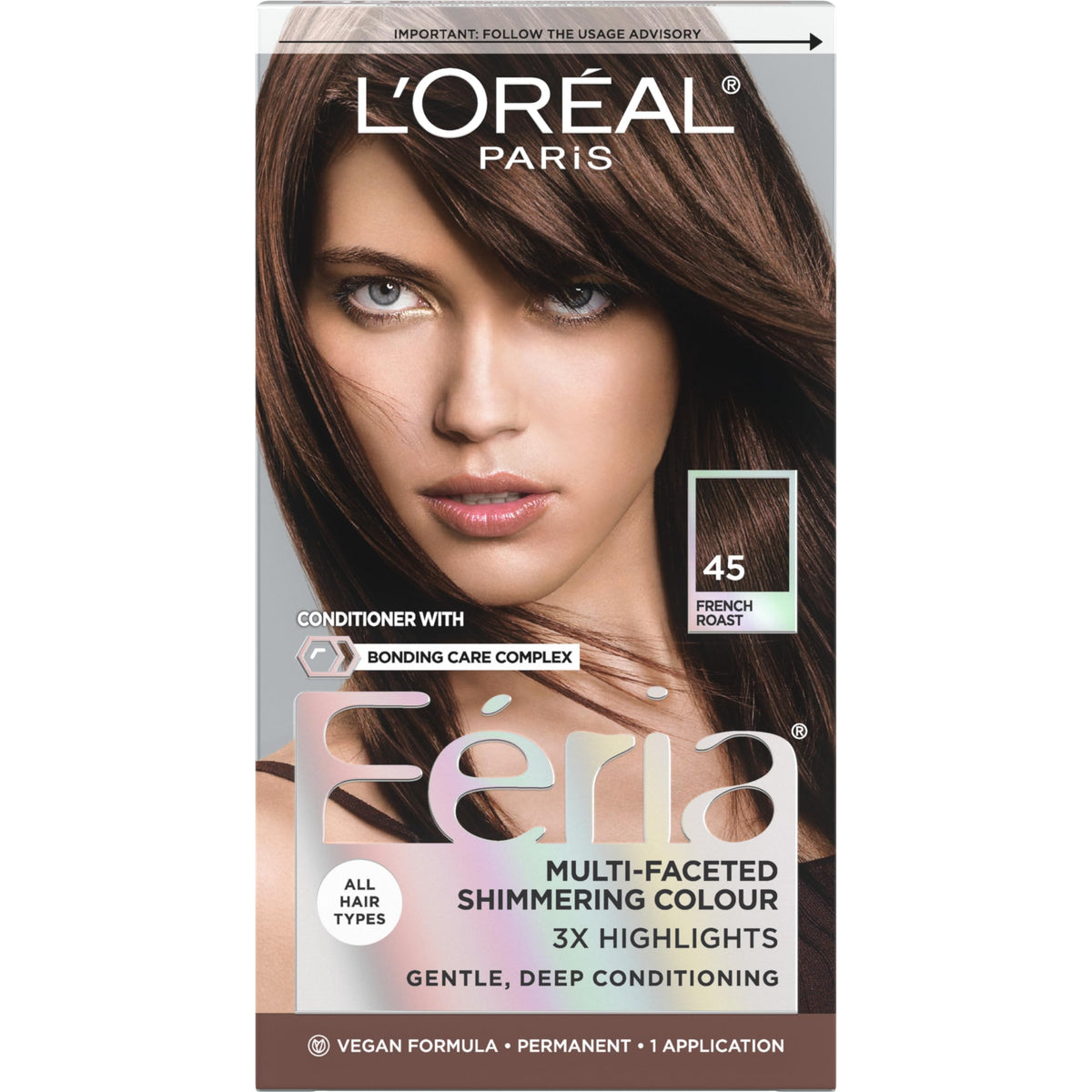 L'Oreal Paris Feria front packaging showing product name and shade