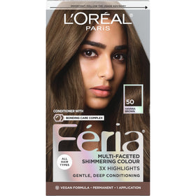 L'Oreal Paris Feria front packaging showing Havana Brown and benefits