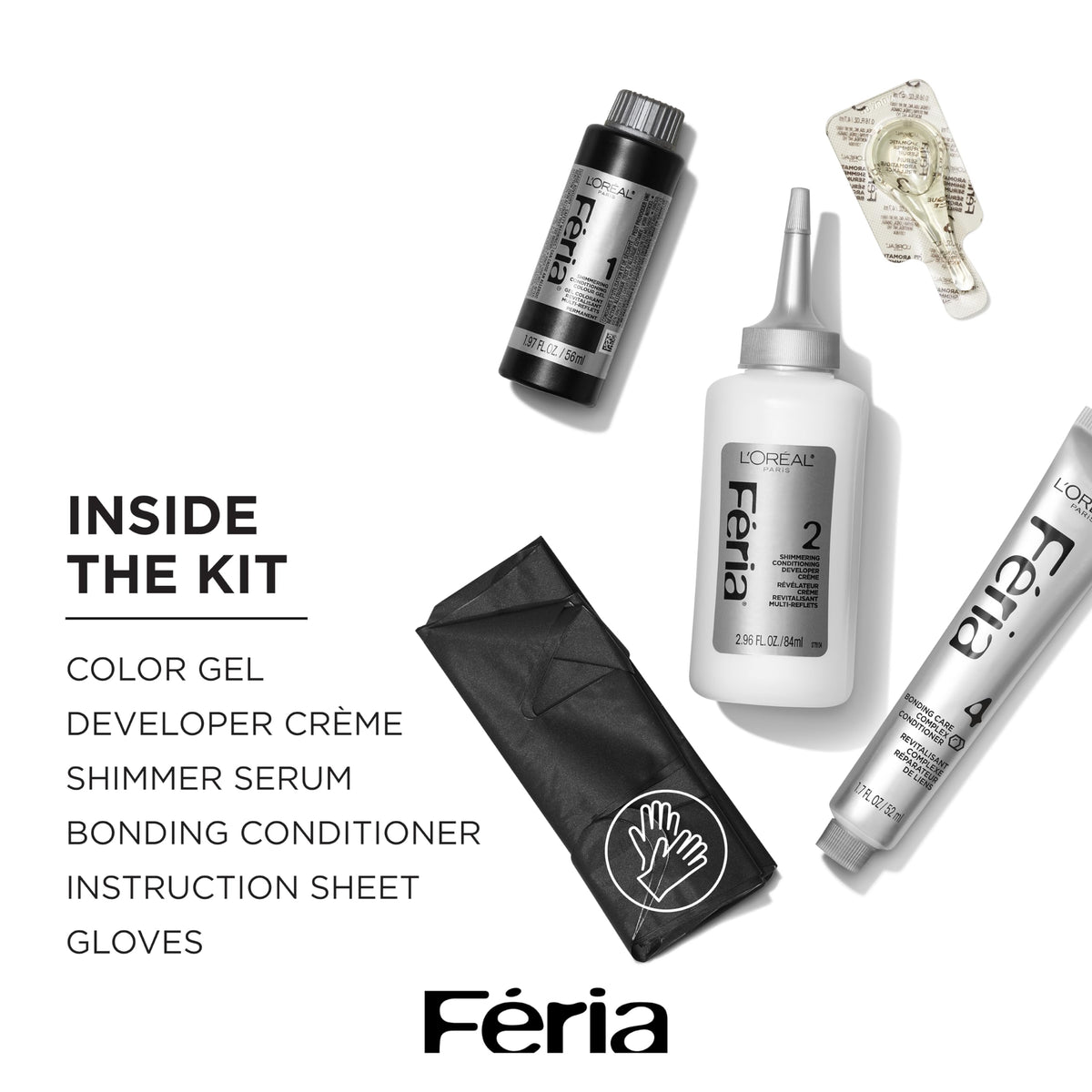 L'Oreal Paris Feria Power Shimmer conditioner tube sealing strands for shine