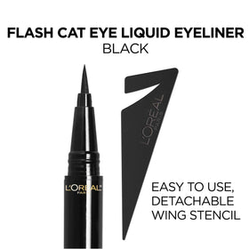 L'Oreal Paris application demo on eye demonstrating crisp wing