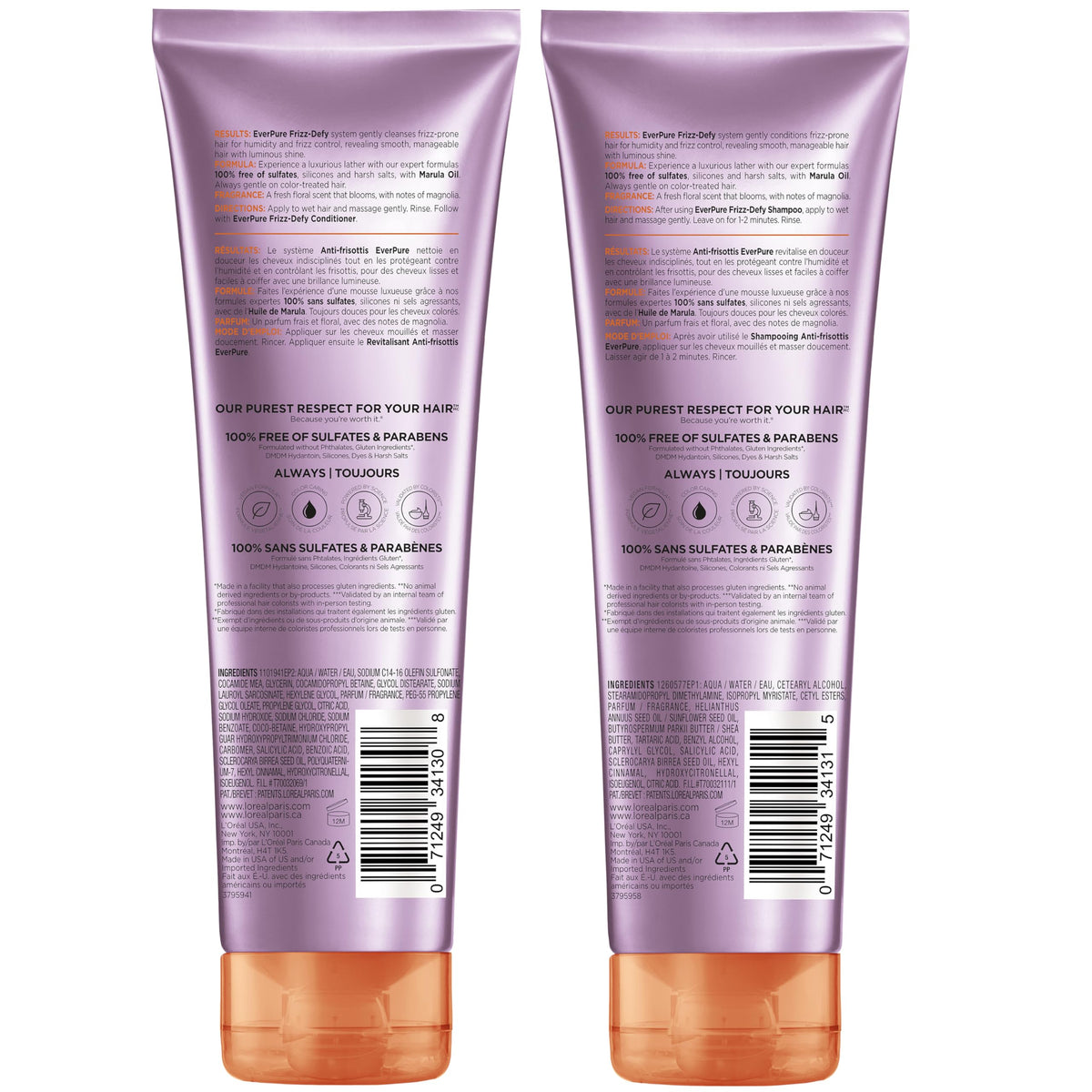 L'Oreal Paris size comparison in hand for scale and volume