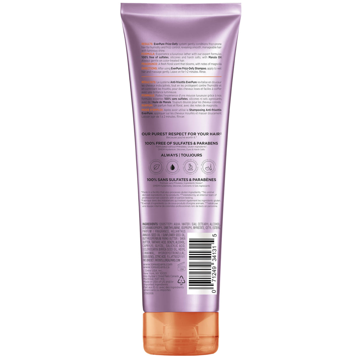 L'Oreal Paris conditioner paired with matching shampoo for routine