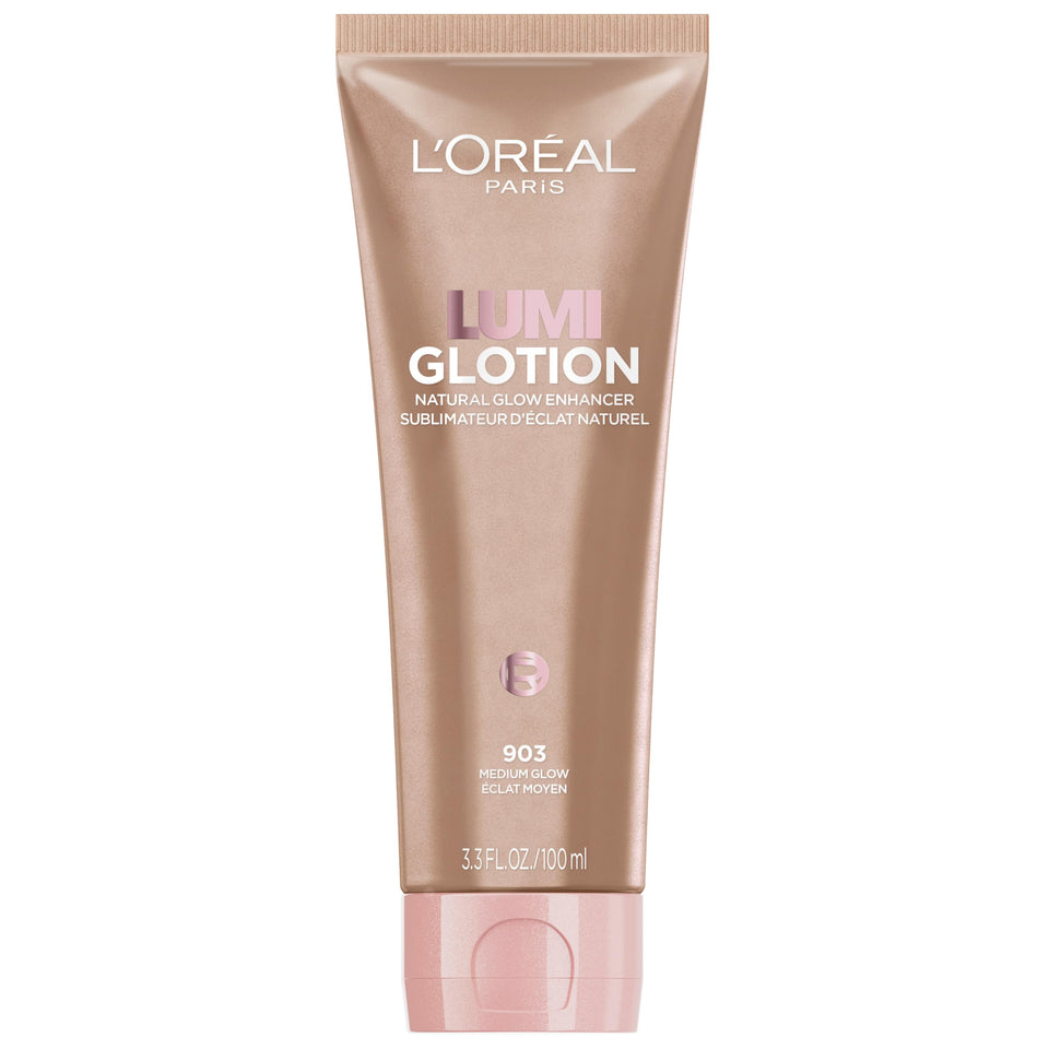 L'Oreal Paris front bottle 903 Medium showing product and pump for easy use