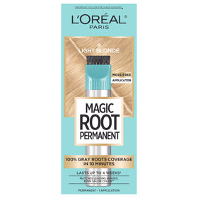 L'Oreal Paris front packaging showing shade 9 Light Blonde and quick 10-minute claim for fast results