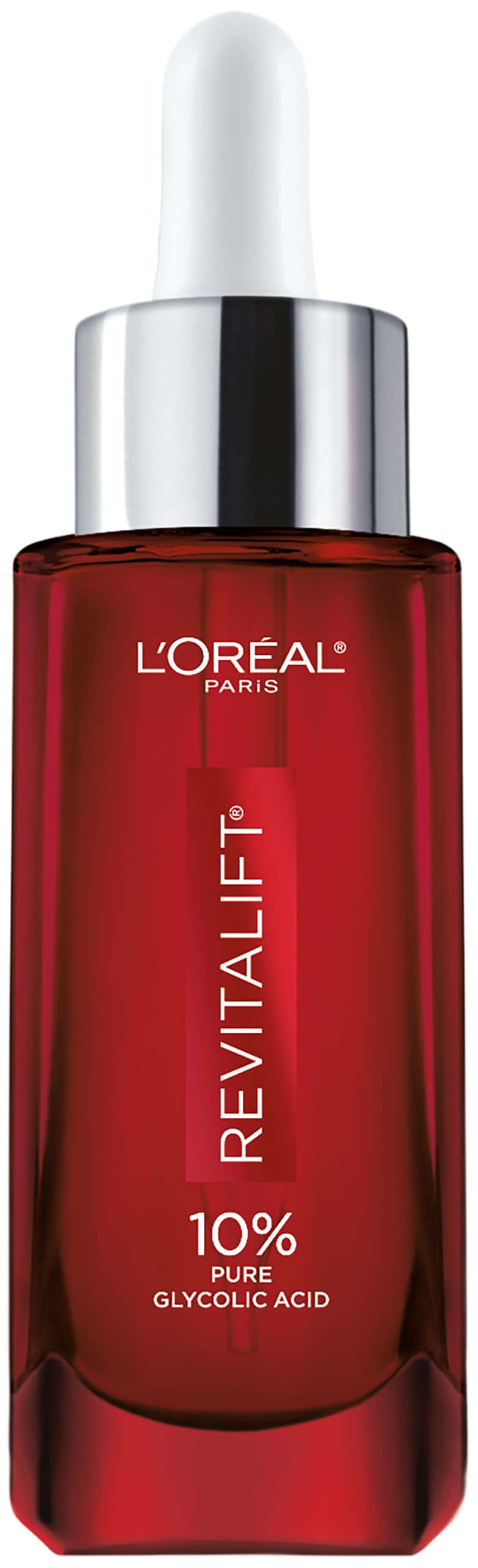 L'Oreal Paris front packaging shot showing bottle and branding, conveys reliable results