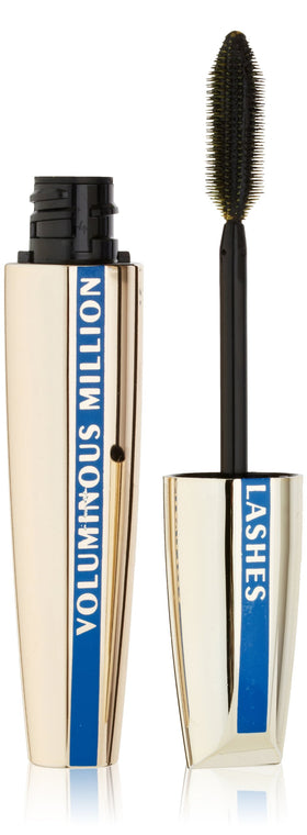 L'Oreal Paris front packaging showing blackest black tube and product benefit