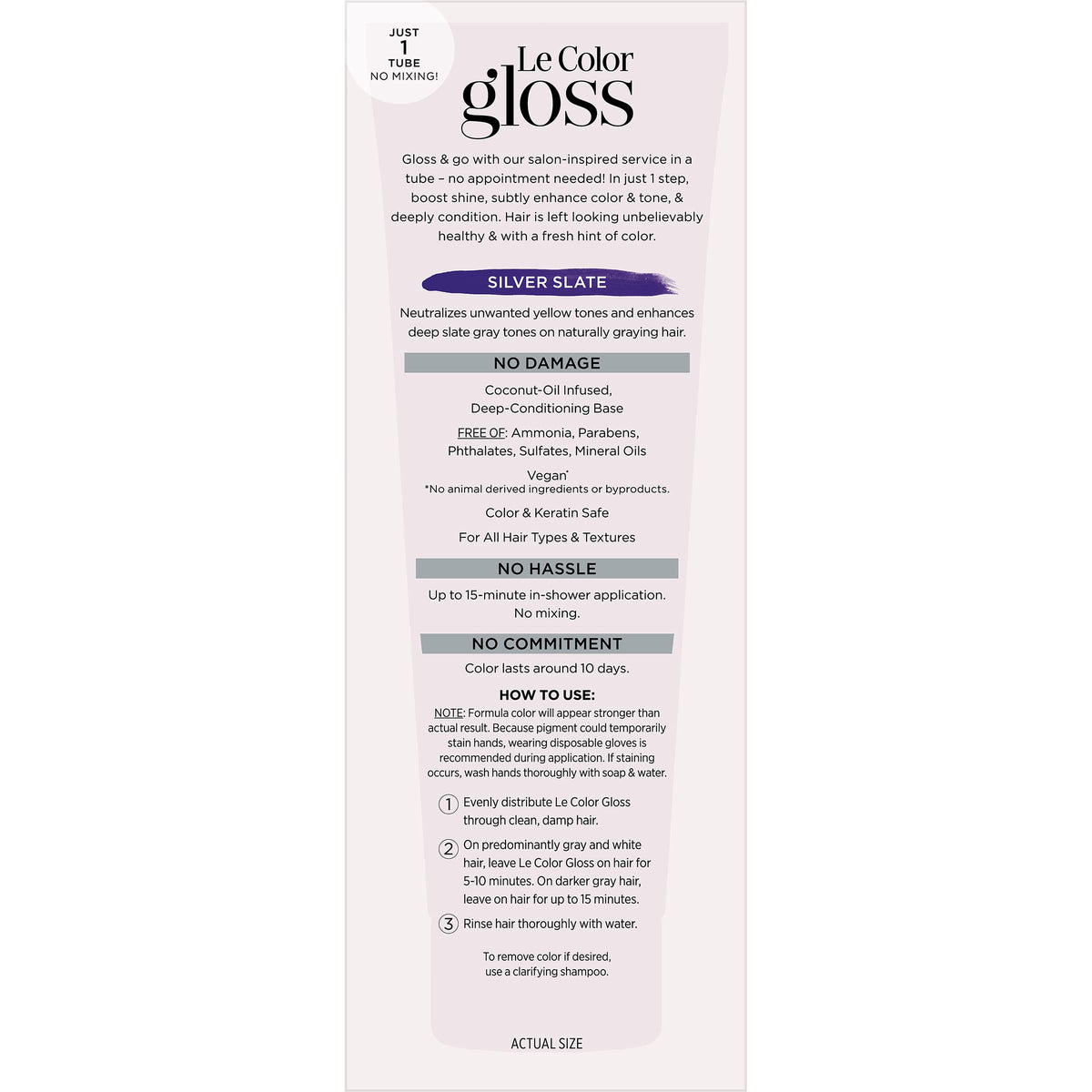 L'Oreal Paris gloss texture on hands demonstrating creamy conditioning formula