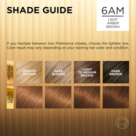 L'Oreal Paris color swatch on hair strand showing accurate shade preview benefit