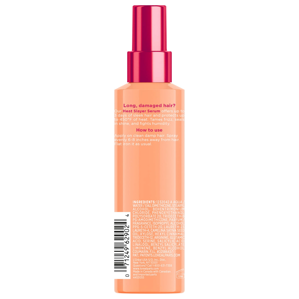 L'Oreal Paris Heat Slayer on bathroom vanity styled for everyday routine ease