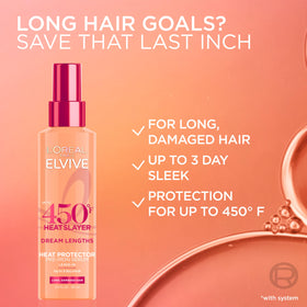 L'Oreal Paris Heat Slayer beside Dream Lengths range showing routine compatibility