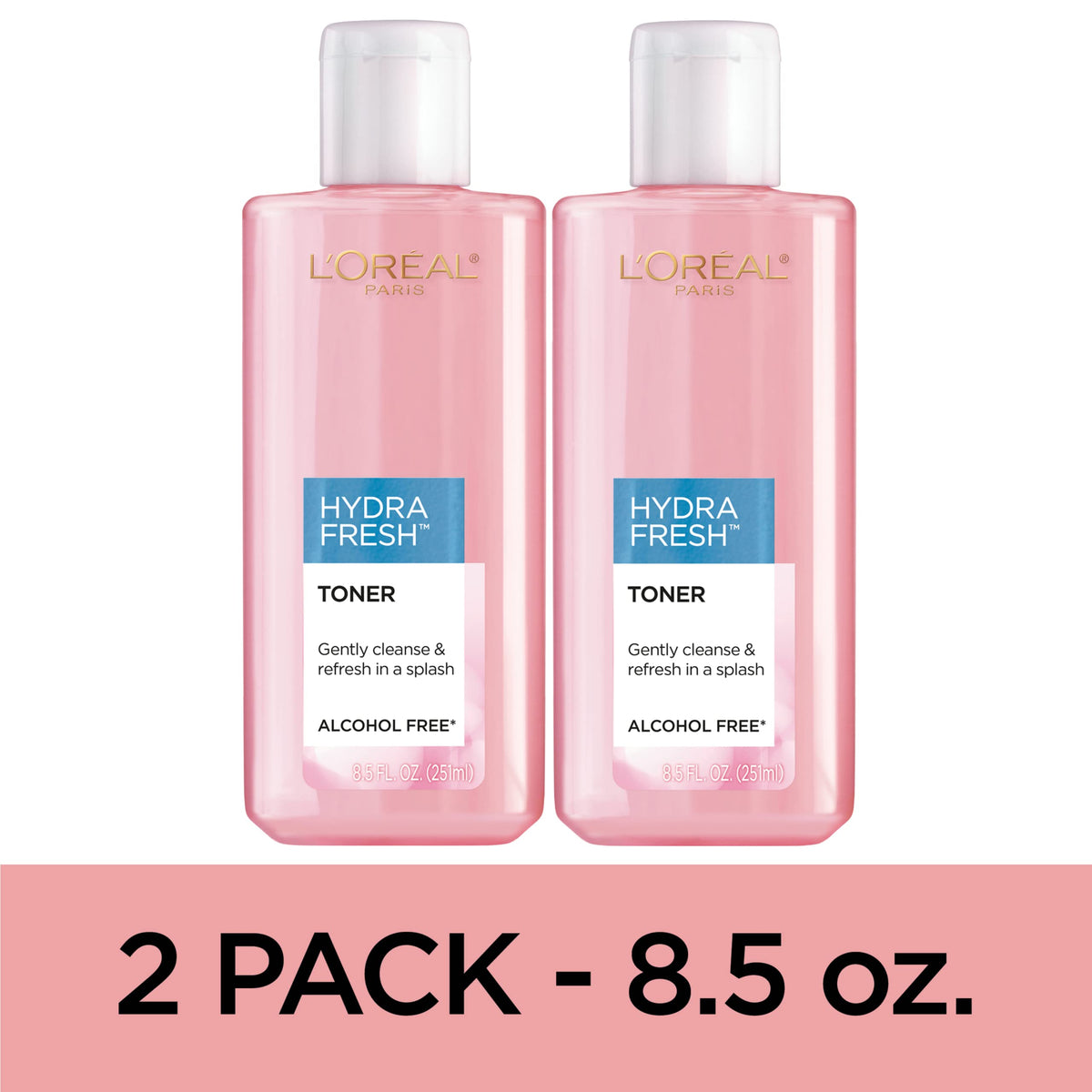 L'Oreal Paris on bathroom shelf lifestyle shot showing daily routine fit