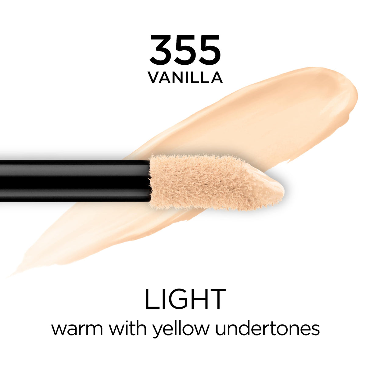 L'Oreal Paris concealer applicator closeup depositing product for full coverage