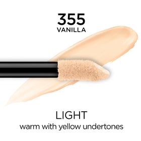 L'Oreal Paris concealer applicator closeup depositing product for full coverage