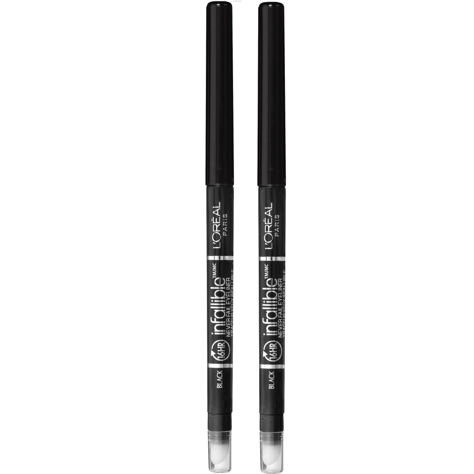 L'Oreal Paris front packaging showing black mechanical eyeliners for easy identification