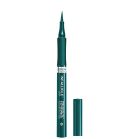 L'Oreal Paris front packaging showing green eyeliner, clear product information benefit