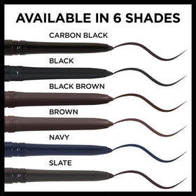 L'Oreal Paris black eyeliner swatch showing rich color
