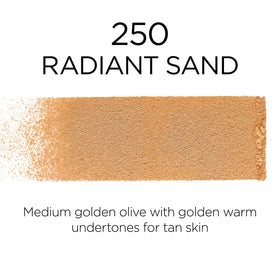 L'Oreal Paris powder pan texture close-up revealing smooth blendable finish benefit