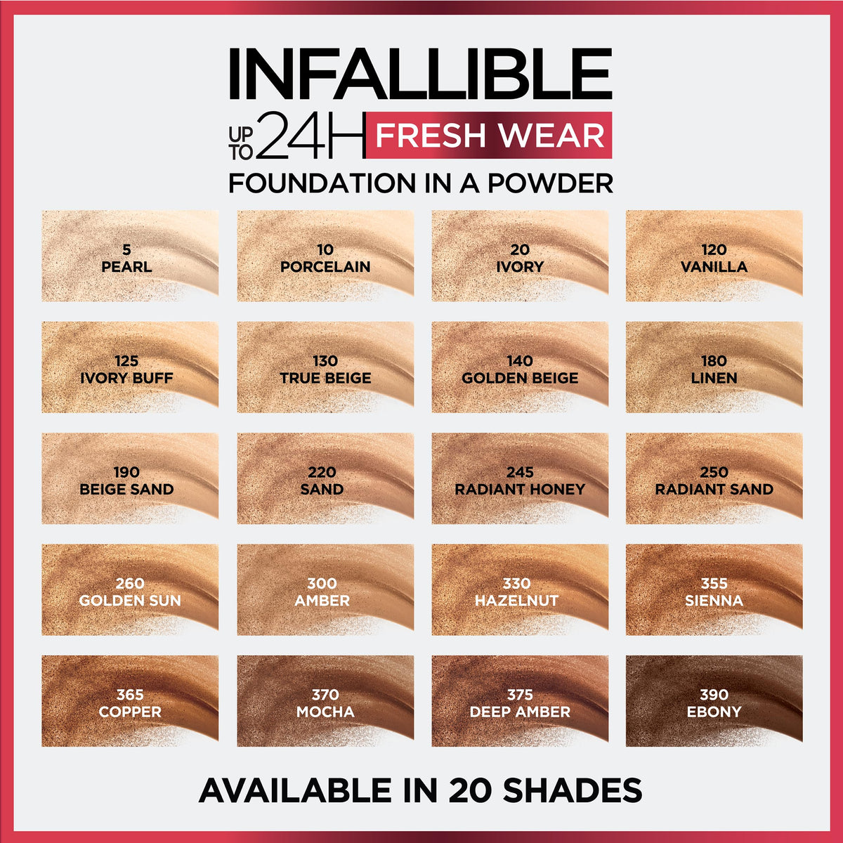 L'Oreal Paris label close-up showing shade and waterproof claim benefit