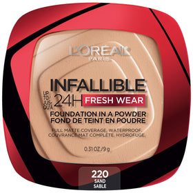 L'Oréal Paris compact front view showing clean packaging and brand