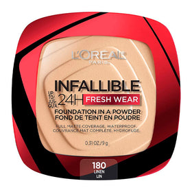 L'Oreal Paris compact front view showing sleek packaging and lasting coverage