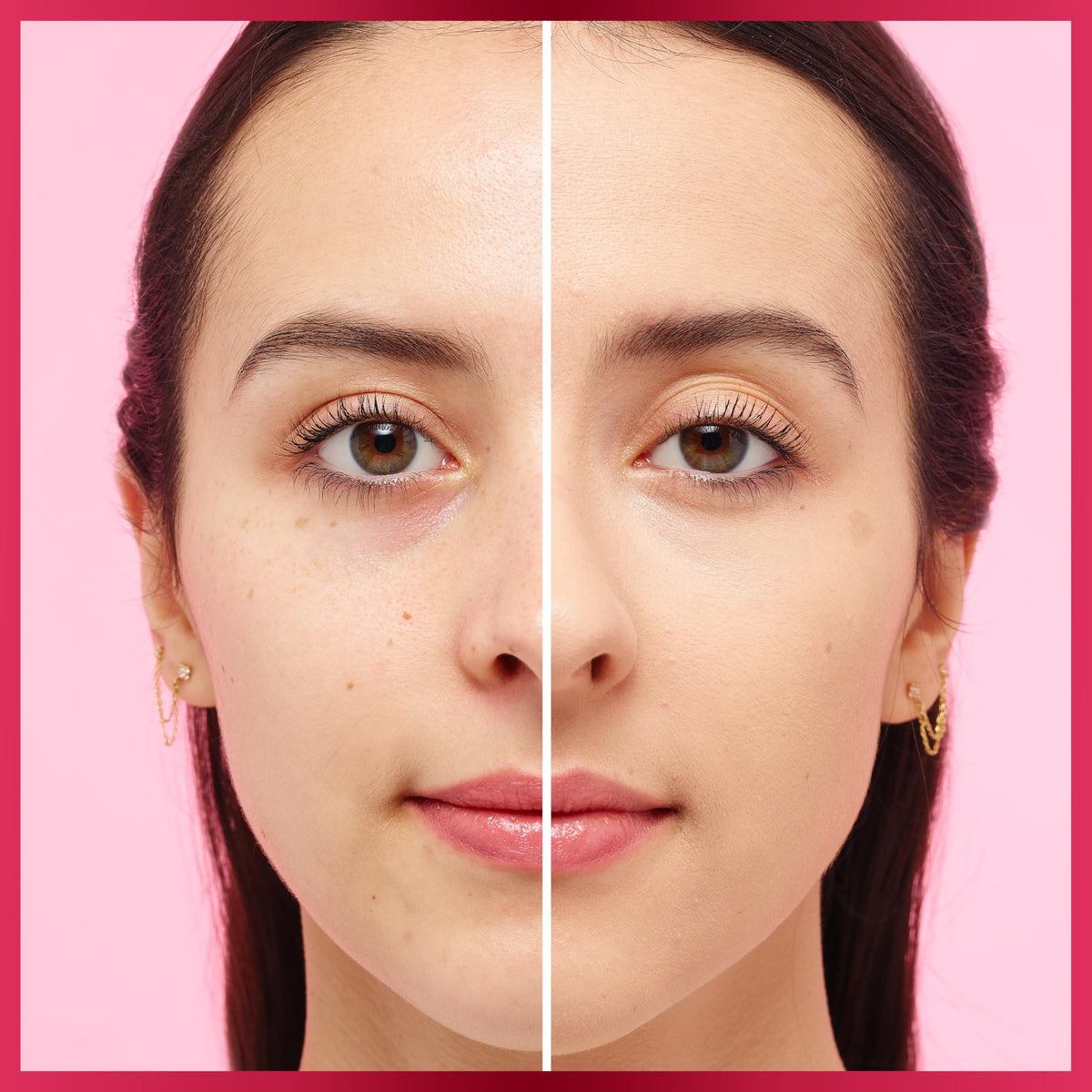 L'Oreal Paris powder swatched on skin illustrating natural matte coverage benefit
