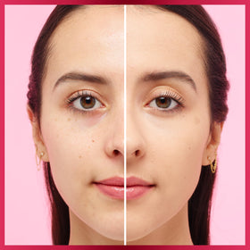 L'Oreal Paris powder swatched on skin illustrating natural matte coverage benefit