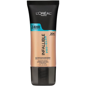 L'Oreal Paris foundation front packaging showing Natural Buff shade and bottle details for easy selection