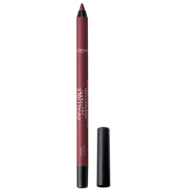 L'Oreal Paris front packaging of burgundy Pro-Last pencil showing product benefits