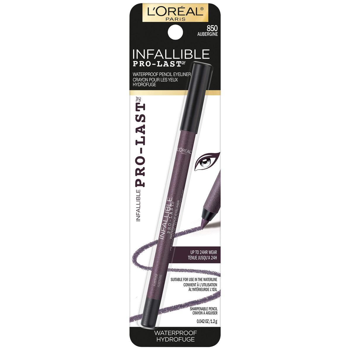 L'Oreal Paris eyeliner tip close-up revealing creamy core for smooth, precise application